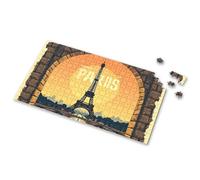 4 Year Old Boy Gift Parisian Sunset: Eiffel Tower Through An Archway Picture Puzzle 300 Piece Puzzles Toys For Boys 6-8(500PCS)