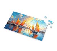 4 Year Old Boy Gift Sailboats With Colorful Sails At Sunset Picture Puzzle 500 Piece Puzzles Toddler Puzzles Ages 2-4(1000PCS)