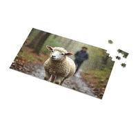 4 Year Old Boy Gift Sheep In The Forest Path Picture Puzzle Puzzles For Kids Ages 4-6 Spot It Game For Kids(300PCS)