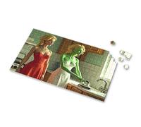 4 Year Old Boy Gift Two Women In Dresses One Green Ironing In A Kitchen Picture Puzzle 500 Piece Puzzles Toddler Puzzles Ages 2-4(500PCS)