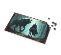 4 Year Old Boy Gift Wolf Vs. Knight: A Tale Of Forest Encounter Picture Puzzle 300 Piece Puzzles Toys For Boys 6-8(500PCS)