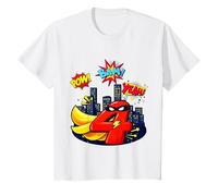 4 Year Old Comic Style Superhero 4th Birthday Boys Girls T-Shirt