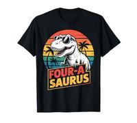 4 Year Old Dinosaur Birthday 4th T Rex Dino Four Saurus T-Shirt