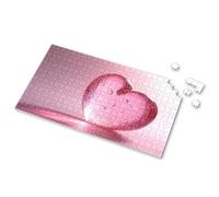 4 Year Old Girl Birthday Gifts A Pink Heart-Shaped Object With Water Droplets On It Picture Puzzle Toys For Ages 8-13 500 Piece Puzzles(300PCS)