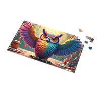 4 Year Old Girl Birthday Gifts Colorful Owl In Art Studio Picture Puzzle Puzzles For Adults 500 Pieces Puzzle 1000 Pieces(1000PCS)