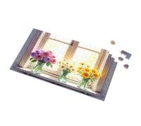 4 Year Old Girl Birthday Gifts Three Vases Of Flowers By The Window Picture Puzzle Outfoxed Game For Kids Easter Gifts For Adults(300PCS)