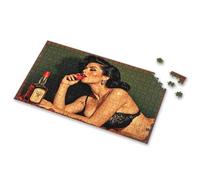 4 Year Old Girl Birthday Gifts Woman In Lingerie With A Bottle Of Liquor Picture Puzzle Toys For Ages 8-13 500 Piece Puzzles(300PCS)