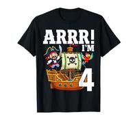 4 Year Old Pirate Birthday Party Pirates Ship ARR 4th T-Shirt
