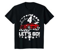 4 Year Old Race Car 4th Birthday Racing Racecar Boys Girls T-Shirt
