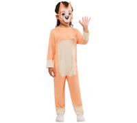 (4 Years, Beige/Orange) Bluey Childrens/Kids Bingo Classic Costume Set