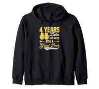 4 Years Later Still A Great Pear 4th Wedding Anniversary Zip Hoodie