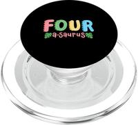 4 Years Old Four Saurus Kids Dinosaur 4th Birthday Family PopSockets PopGrip for MagSafe