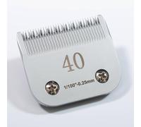 #40 0.25mm Cut Length Dog Grooming Clippers Blade, Detachable Professional Pet Clipper Blades Compatible with Oster/Andis/Wahl KM/Conair A5 Model, Made of Stainless Steel Blade, Sharp, Hardness