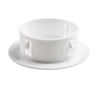 40-150mm Outer Diameter,White Plastic Protective Vent Cap with Louvers for Air Conditioning Pipe Openings and PVC Water Line Installations,Detachable Design (80mm)