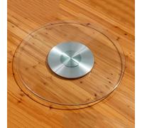 40" 28" Tempered Glass Lazy Susan Serving Plate Round Turntable Kitchen Dining Table 360° Rotating Tabletop Serving Tray