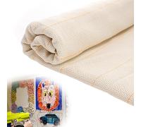 40" × 40" Large Overlocking Tufting Cloth with Marked Lines- Primary Monk's Cloth Punch Needle Fabric for DIY Rug-Punch Tufting Gun