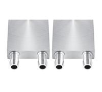 40 * 40mm Aluminum Water Cooling Block for Liquid Water Cooler Silver Heat Sink System for CPU Radiator Heatsink (2 Pack)