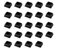 40 * 40mm Square Plastic Plugs,Square Plastic End Caps in 24pcs,Chair Leg Pipe Tube Insert Blanking Cover,End Cover Caps for Furniture,Tables,Chairs