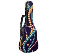 40 41 42 Inch Guitar Gig Bag, 0.4 in Thick Sponge Soft Padded Guitar Case Cover for Acoustic Electric Bass Classical Guitar, Mardi Gras Symbols Strings of Beads