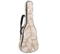 40 41 42 Inch Guitar Gig Bag, 0.4 in Thick Sponge Soft Padded Guitar Case Cover for Acoustic Electric Bass Classical Guitar, Seamless Tropical Leaf Outline Pattern