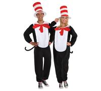 (40-42" Chest ) Dr Seuss Cat in the Hat Jumpsuit