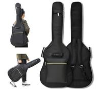 40-42” Padded Guitar Cover Full Size Rresistant Gig Bag Dust Proof Backpack Soft Case Acoustic Electric Guitars Waterproof Carry Bag Dual Adjustable Shoulder Straps Double Zip Pockets Silicone Handle