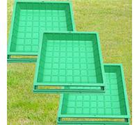 40 50 60 70 80 100 Cm Embedded Invisible Inspection Cover, Garden Lawn Manhole Lid & Frame, Resin Planting Grass Pot Well Covers Strong Load-bearing Capacity(3 pcs,L W 50cm x 50cm)