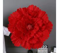 40/50/60/80cm Large artificial flowers Peony Wedding background Decorative flower branches silk flowers wall for home decoration-Red-80cm