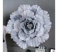 40/50/60/80cm Large artificial flowers Peony Wedding background Decorative flower branches silk flowers wall for home decoration-GRAY-50cm