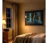 40" 50" 60" Drop Down Movie Screen Portable Home Theater Projector Screen | Manual Roll Up Projection Screen Wall Mount Projector Screen Small For Car, Home，Office, Bedroom(White,50inch16:9)
