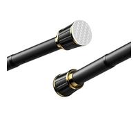 40-500cm No Drilling Shower Curtain Rod, 33mm Extendable Tension Rods For Curtains, Stainless Steel Shower Curtain Rod, Adjustable Telescopic Rods For Bathroom Window Closet(Black,160-250CM)
