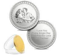 40/50mm Custom Commemorative Challenge Coin for Business - Personalized Logo & Text Engraved, Stainless Steel Employee Award Coin, Team Recognition Gift,Thick 3mm (Silver)