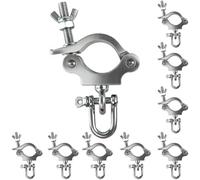 40-53mm Heavy Duty Pro Clamp with Eye Bolt and U-hook Stage Clamps for Led Video Wall Led Screen Display Stage Lights Hooks 9pcs Pack