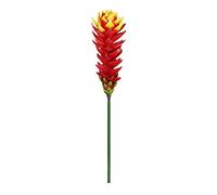 40.5in.Bromeliad Artificial Flower Silk Flowers Tropical Imitation Plant Flower Bouquets for Kitchen Shelf Room Decoration,Flower Length 16 inch (1Pcs, Red)