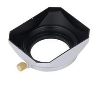 40.5mm Camera Lens Hood, Universal Aluminum Alloy Retro Square Matte Lens Hood Shade, Photography Accessory for 25mm Or Focal Length