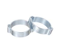 40/60/100pcs 3-28mm Double Ear Hose Clamp Galvanized Steel Air Petrol Water Fuel Pipe O Clip Crimp Rings(5-7mm 40Pack)