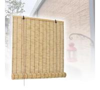 40 60 80 100 120 140 160 170 cm Wide, Bamboo Roller Blinds Outdoor, Natural Bamboo Roller Blinds for Windows, Sun Protection Patio Roll up Blinds with Lift