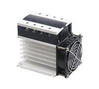 40/60/80/100/120/150/200A Three-phase Solid State Relay DC Control AC 380V 40A SSR-3 DC-AC Complete Set (Relay, Heat Sink, Fan) 1Pcs(150DA)