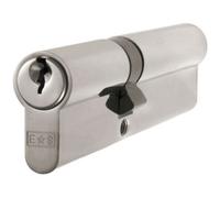 40/60mm Offset Euro Double Cylinder Lock Keyed To Differ 5 Pin Satin Chrome