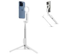 40.9" Magnetic Selfie Stick Tripod, Cell Phone Tripod Stand with Rechargeable Remote & Phone Tripod Mount with 2 Cold Shoe,Portable Phone Holder for Travel Selfies Live Streaming Video Recording