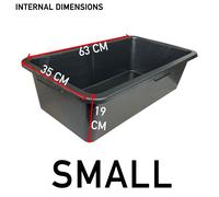40-90L Heavy Duty Mortar Mixing Tub-Black Plastic Tray for Plasterers & Builders