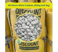 40-90mm White Cobbles, 850Kg Bulk Bag Free Delivery
