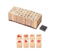 40 Alphanumeric Seals, 6 Material Seals, Retro Wooden Seals, Monogram Seals, Digital Stamps, Notebook And Scrapbook Decorations