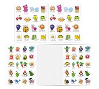 40 Animal Fruit Stickers, 2 Fun English Stickers, Fruit Fun Reward Stickers, Positive Encouragement Stickers, Self-Adhesive Decorative Stickers, Self-Adhesive Waterproof Stickers