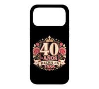 40 Años Floral Crown Spanish Graphic Text Age Pink Roses Case for iPhone 17 Pro Max