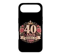 40 Años Floral Crown Spanish Graphic Text Age Pink Roses Case for iPhone Air