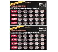 40 Assorted Lithium Coin Cell Batteries, with 3V Power, CR2032, CR2025, CR2016, Compatible with Apple AirTag, Key Fobs, Scales, Watches, Sensors