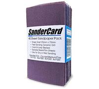 40 Assorted Sandpaper Sheets 125mm x 70mm | Fast Sanding Ceramic Grit | Hook & Loop | Fits Sanding Blocks | Sand Wood, Paint & Metal | Dry or Wet | Fine, Med & Course Grits P120/ P180/ P240/ P320