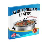 40 Bags Slow Cooker Liners and Cooking Bags Large Cooking Bags Fit 4-8 Quarts Pot Liner,13"x 21"