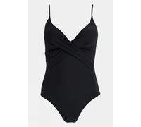 40 Barts Womens Solid Shaping One Piece Swimsuit Black Size 12